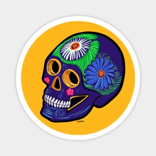 Calavera Tradicional Mexicana / Traditional Mexican skull by sirako Magnet